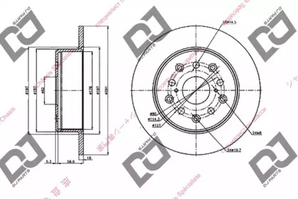 Тормозной диск DJ PARTS BD1971